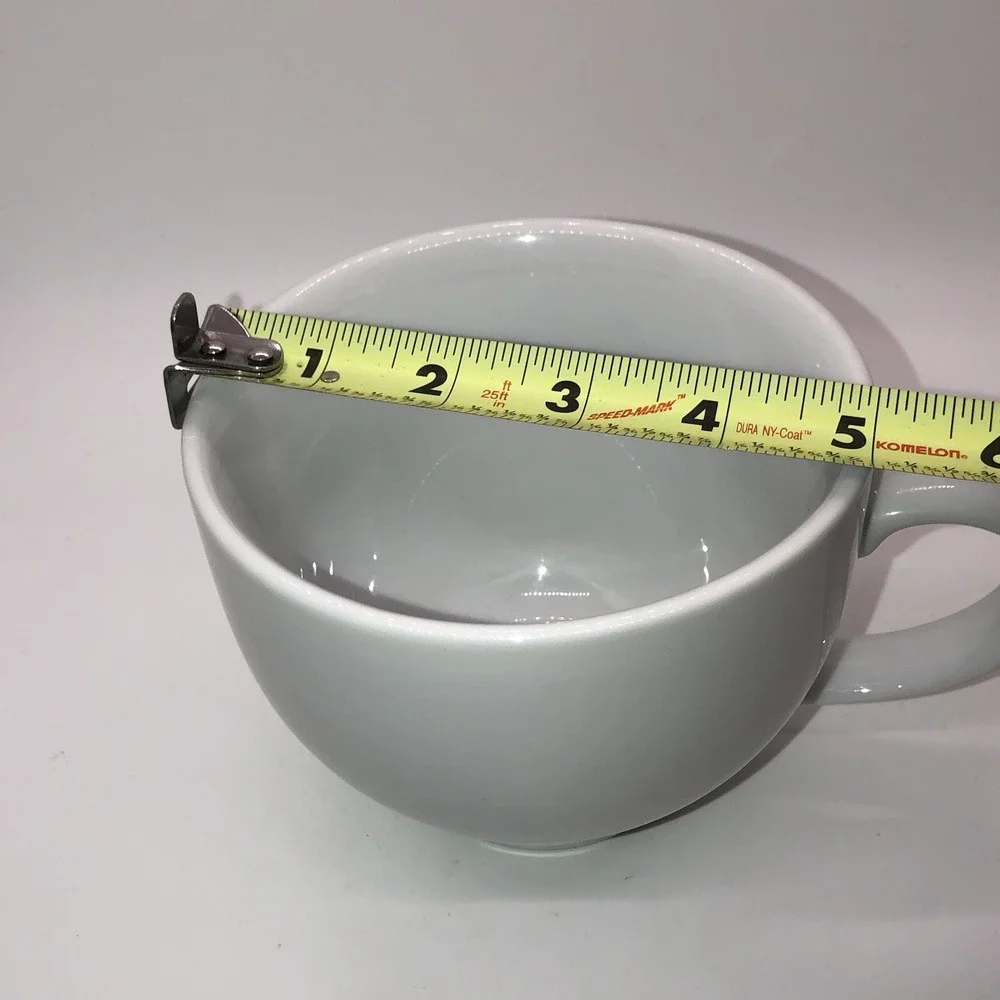 Pottery Barn Great White Large Oversized Jumbo Mug 4" x 5" - Picture 4 of 5